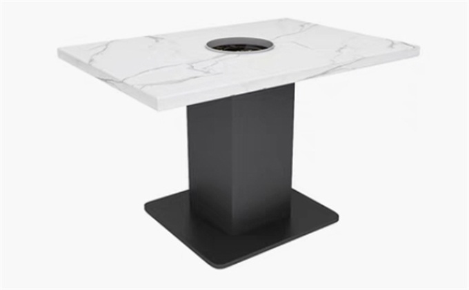 濟南火鍋桌定做_自助餐廳大理石火鍋桌