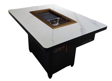 智能無煙凈化燒烤火鍋桌_紙上烤肉烤涮自助一體桌