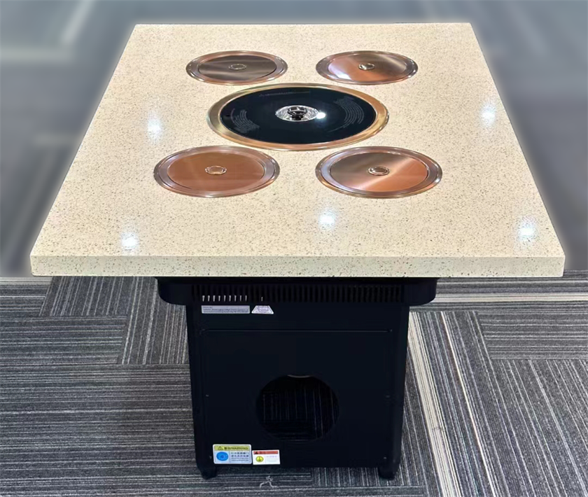 自助火鍋烤肉店一人一鍋小火鍋無煙烤肉一體桌