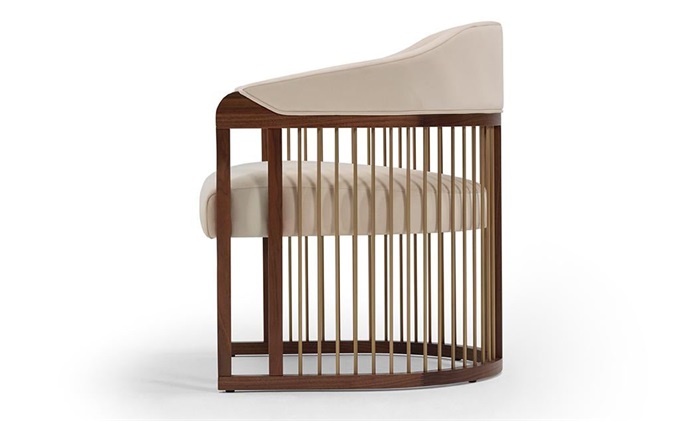 新中式會所接待輕奢實木沙發(fā)椅