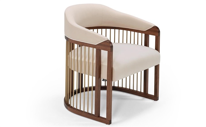 新中式會所接待輕奢實木沙發(fā)椅