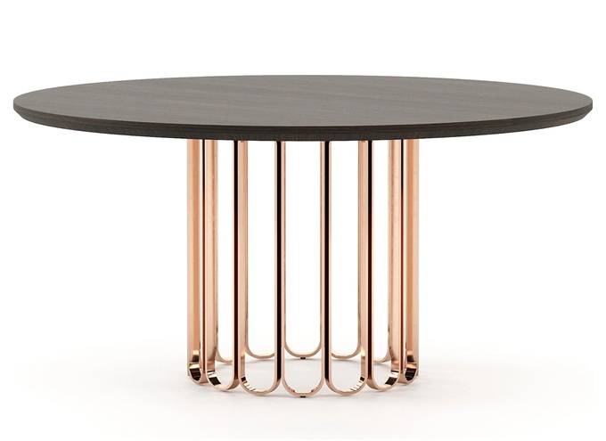 高端會所現代時尚實木不銹鋼桌子