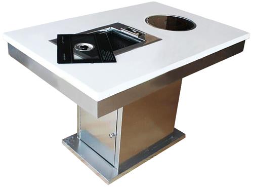 韓式無(wú)煙大理石帶電磁爐火鍋燒烤一體桌 