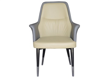 優(yōu)雅舒適的雙色皮革餐椅