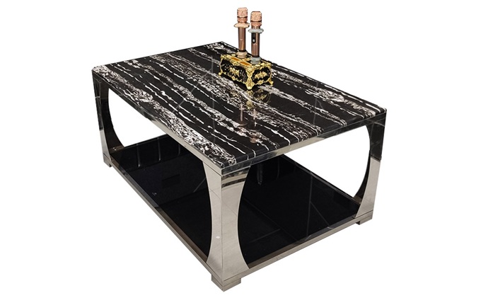 高端商務(wù)ktv現(xiàn)代簡約不銹鋼茶幾