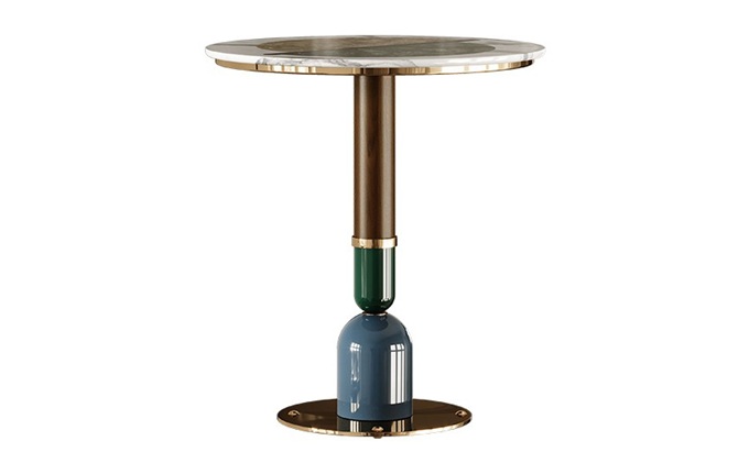 時(shí)尚清吧大理石后現(xiàn)代不銹鋼圓形吧臺(tái)