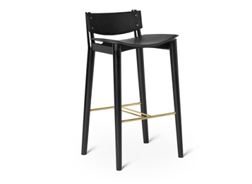 北歐酒吧創意實木簡約靠背高腳椅子