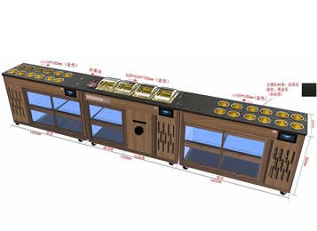 鶴院兒智能醬料臺多功能調(diào)料臺火鍋調(diào)料臺消毒柜