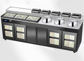 韓式烤肉店智能多功能調(diào)料臺(tái)消毒柜冷藏醬料臺(tái)