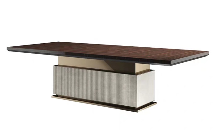 酒店會(huì)所簡(jiǎn)雅輕奢餐桌家具定制