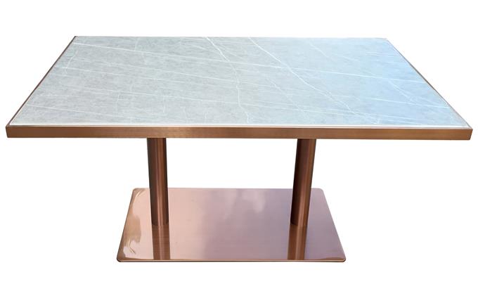 大學生食堂大理石時尚餐桌