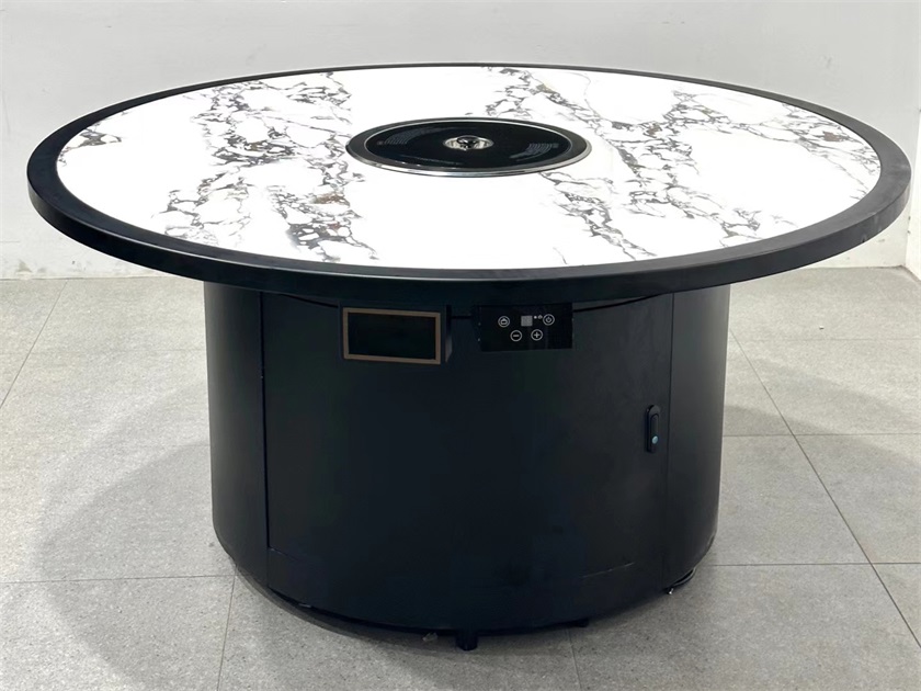 自助烤肉店圓形無煙凈化烤肉桌
