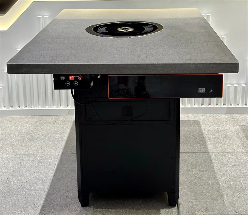 自助烤肉店大理石無煙自凈化烤肉桌