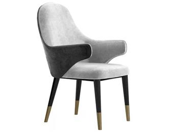 美式輕奢餐椅時(shí)尚西餐廳咖啡廳休閑扶手椅