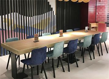 多人位肯德基麥當(dāng)勞快餐廳西餐店實(shí)木桌椅