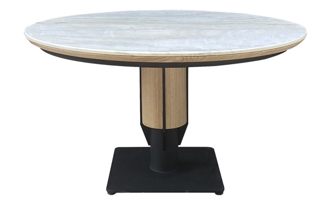 潮汕菜粵菜館中式實(shí)木餐桌圓桌